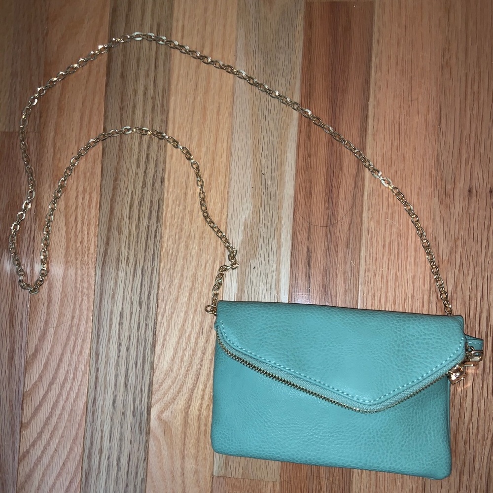 Aqua blue/turquoise cross body bag